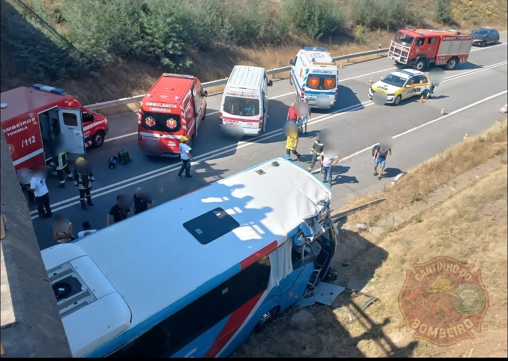 acidente em Tondela @Cantinho do Bombeiros