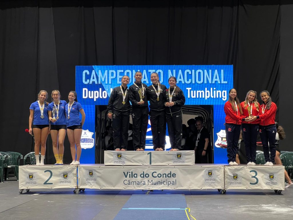 Trampolins da Associação Académica de Coimbra e Albigym com Vários Pódios no Campeonato Nacional de DMT e TUM @Associação de Ginástica do Centro