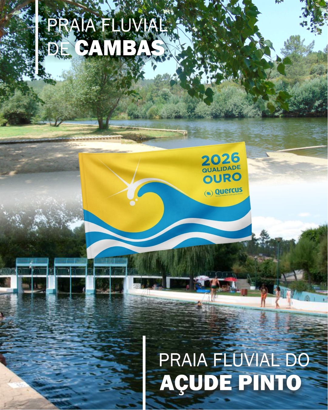 Praias Fluviais do Açude Pinto e de Cambas conquistam Qualidade de Ouro @CM Oleiros